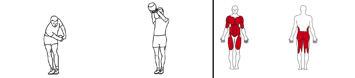 Illustrasjons bilde av To hånds sidesving (two hands lateral swing) med kettlebells