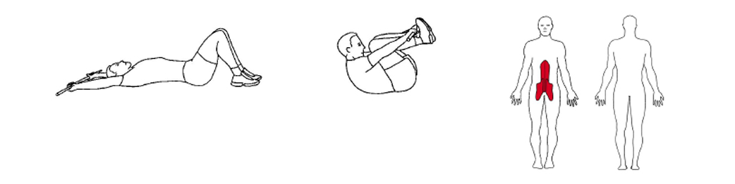 Illustrasjon av sit ups øvelse