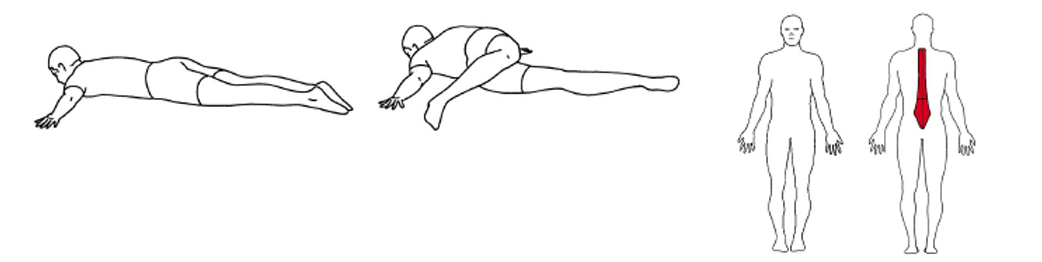 Illustrasjon av utførelse av Skorpion øvelse til tennistrening