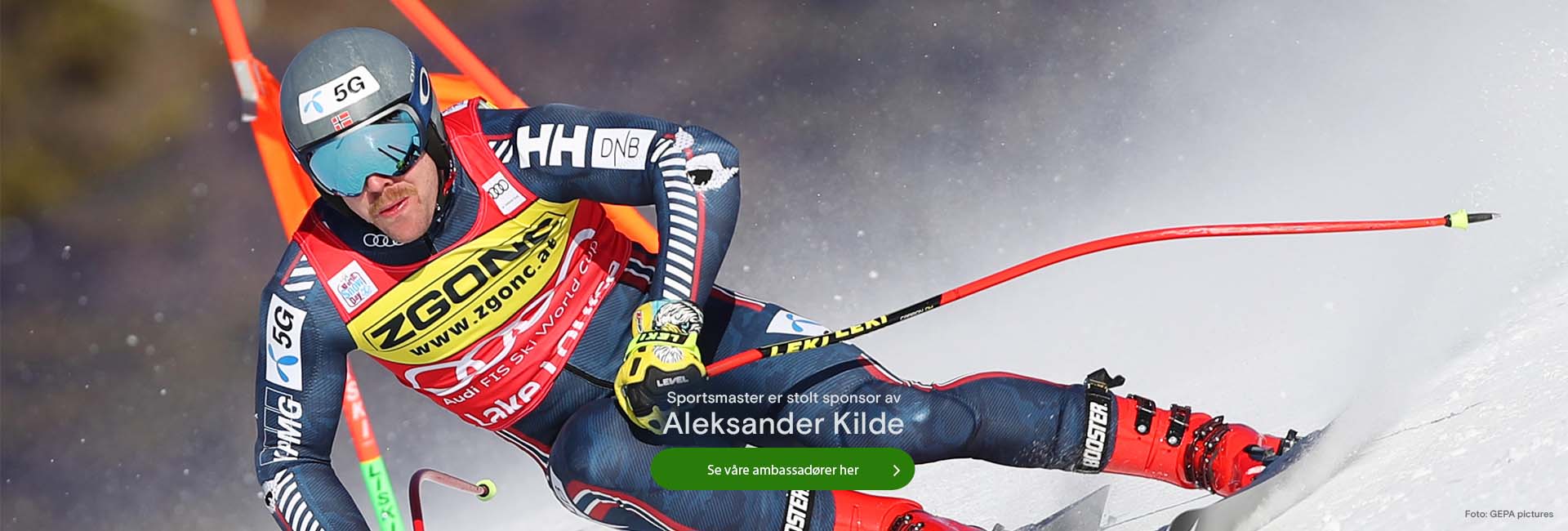 Sportsmaster er stolt sponsor av Aleksander Aamodt Kilde